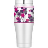 Mug de transport isotherme thermos - 0,47l - tasse isolante fleurie