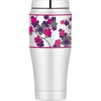 Mug de transport isotherme thermos - 0,47l - tasse isolante fleurie