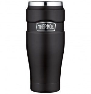 Mug de transport isotherme thermos - 0,47l - tasse isolante noire