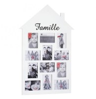 Pêle-mêle 12 photos - cadre multi photos en forme de maison