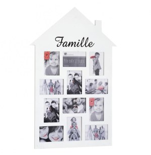 Pêle-mêle 12 photos - cadre multi photos en forme de maison