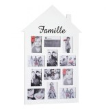 Pêle-mêle 12 photos - cadre multi photos en forme de maison