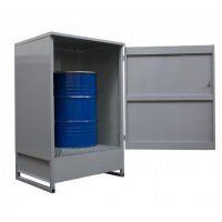 Bac de stockage fermé pour 1 fût debout