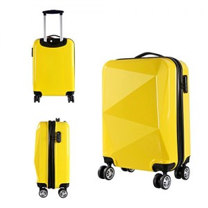 Valise rigide 68cm jaune ultra leger 4 roues multidirectionnelles brillant fashion PART...