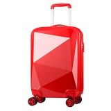 Valise rigide 68cm rouge ultra leger 4 roues multidirectionnelles brillant fashion PART...