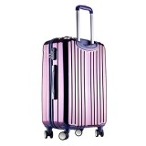 Valise Taille Cabine rigide 57cm violet ultra leger ABS+PC 4 roues PARTY PRINCE