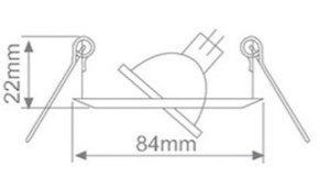 Spot GU10 orientable enc. nickel satiné