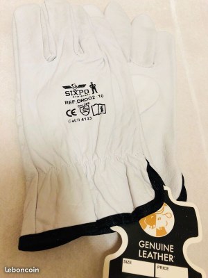 Gants en cuir pur pour manutention ou travaux