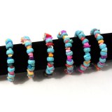 Lot de 6 bracelets perles turquoise