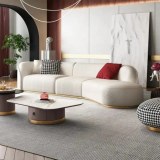 FAUTEUIL CANAPE SALON SOFA DESIGN BLANC STELLAMEUBLES