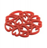 Dessous de plat en silicone cĊurs rouges - guzzini - décoration de t