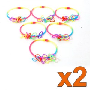 Lot de 12 bracelets phosphorescents
