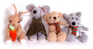 Lot de 4 Porte-clés «4 amis»