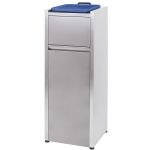 Poubelle snack avec trappe inox 110L