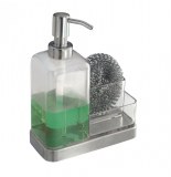 Distributeur de savon et porte éponge transparent - interdesign - vai