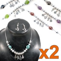 Lot de 12 parures perles et pampilles