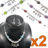 Lot de 12 parures perles et pampilles