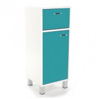 Meuble bas de salle de bain - turquoise - armoire de rangement