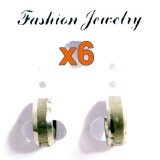 Lot de 6 boucles d'oreilles acier