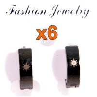 Lot de 6 paires de boucles d'oreilles hommes