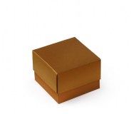 Lot boîtes en carton dorées carrées bijoux