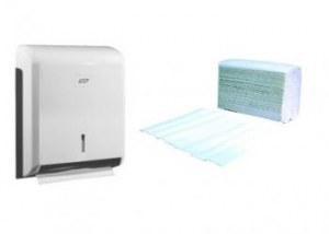 Distributeur essuie main + colis de 4000 feuilles