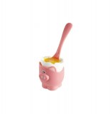 Coquetier et cuillère en forme de cochon - joie