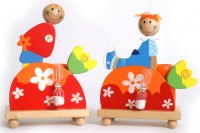 Lot de 2 Sabliers Lave-dents "Lisa et Tim"