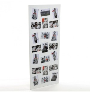 Pêle-mêle 21 photos - grand cadre multi photos - blanc