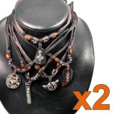 Lot de 10 colliers tribal