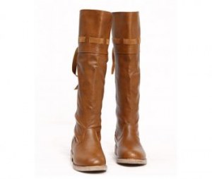 Bottes à lacets Jaune