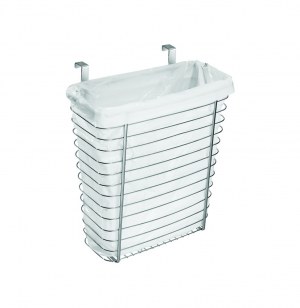 Panier avec accroches pour placard - interdesign - poubelle ou bac de