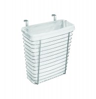 Panier avec accroches pour placard - interdesign - poubelle ou bac de