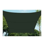Voile d'ombrage rectangulaire - gris anthracite - toile solaire 3 x 4