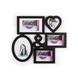 Pêle-mêle 5 photos - cadre multi photos - noir