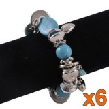 Lot de 6 bracelets perles et pampilles