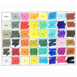 UN ENSEMBLE DE MARQUEURS D'ALCOOL TOUCH COOL 48 pièces MDS-40