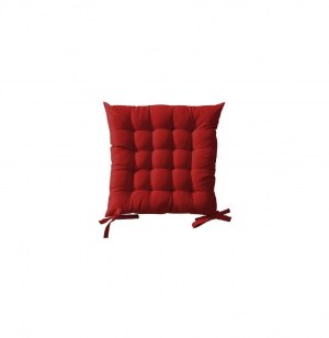 Galette de chaise matelassée 40 x 40 cm - rouge