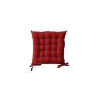 Galette de chaise matelassée 40 x 40 cm - rouge