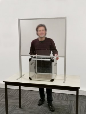 Cloison Écran de protection Plexiglass/Alu L 100 x H 110 cm