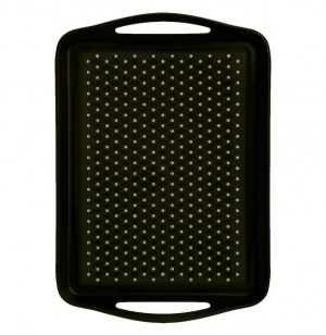 Plateau de service antidérapant - noir - système anti-glisse