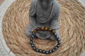 Bracelet perle femme/homme artisanal. Pierre naturelle. Fait main