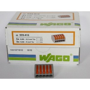 40 Bornes de connexions Wago 222-415 automatique 5 entrées fil souple rigide