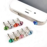 Lot de 5 bouchons anti poussière - Strass - Diamants - Couleur hasardeuse - diamètre 3...