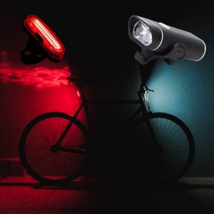 SET ÉCLAIRAGE VÉLO LED AVANT ARRIÈRE USB FORT 500 CB-2