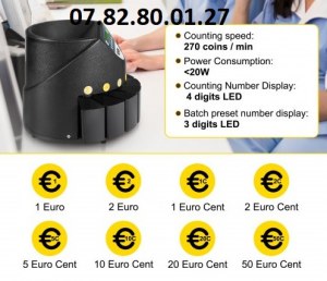 Location ou vente Compteuse trieuse Ultra rapide pièces Euro