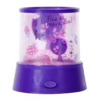 Lampe projection pour chambre enfant - violet - luminaire animé