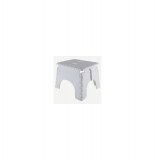 Marche-pied pliable - h 20 cm - petit tabouret blanc