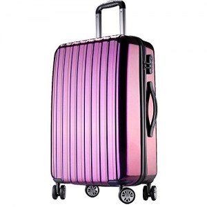 Valise rigide 68cm fviolet ultra leger 4 roues multidirectionnelles elegant PARTY PRINCE