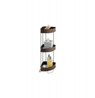 tagère d'angle 3 étages salle de bain - meuble autoportant stable